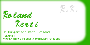 roland kerti business card